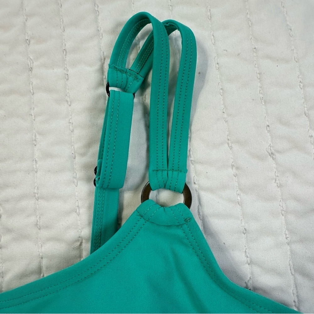 Croft & Barrow Aqua and Blue Top Swimsuit With Adjustable Straps in Size 10D - Picture 7 of 11